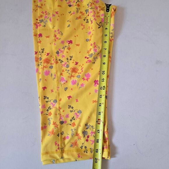 NWT Ideology Womens Floral Compression Active Crop Performance Leggings Pansy XL - Picture 10 of 13